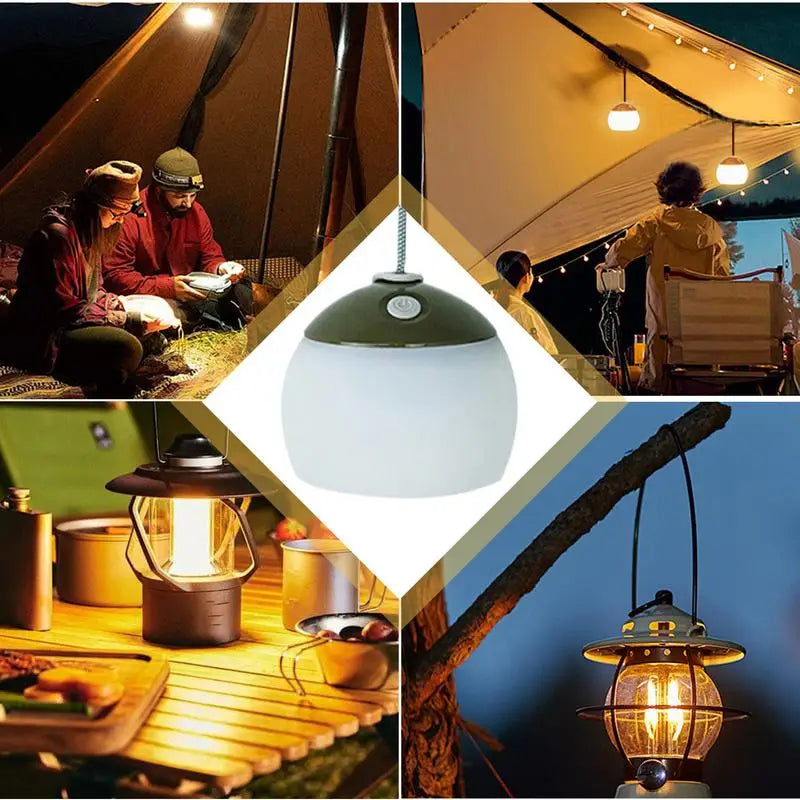 Illuminate your outdoor nights with a rechargeable LED camping light that powers up via Type C and doubles as a portable emergency power bank, keeping your camp fully charged for anywhere you roam.