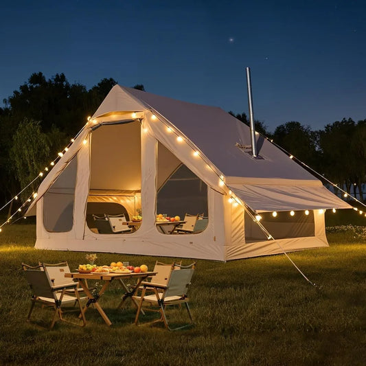 Set up camp faster than ever with this inflatable tent that pops into place in minutes.