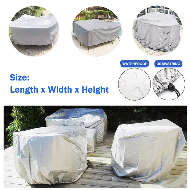 Real Outdoor Furniture Cover Weatherproof Dust Shield For Patio Chair Sofa Table