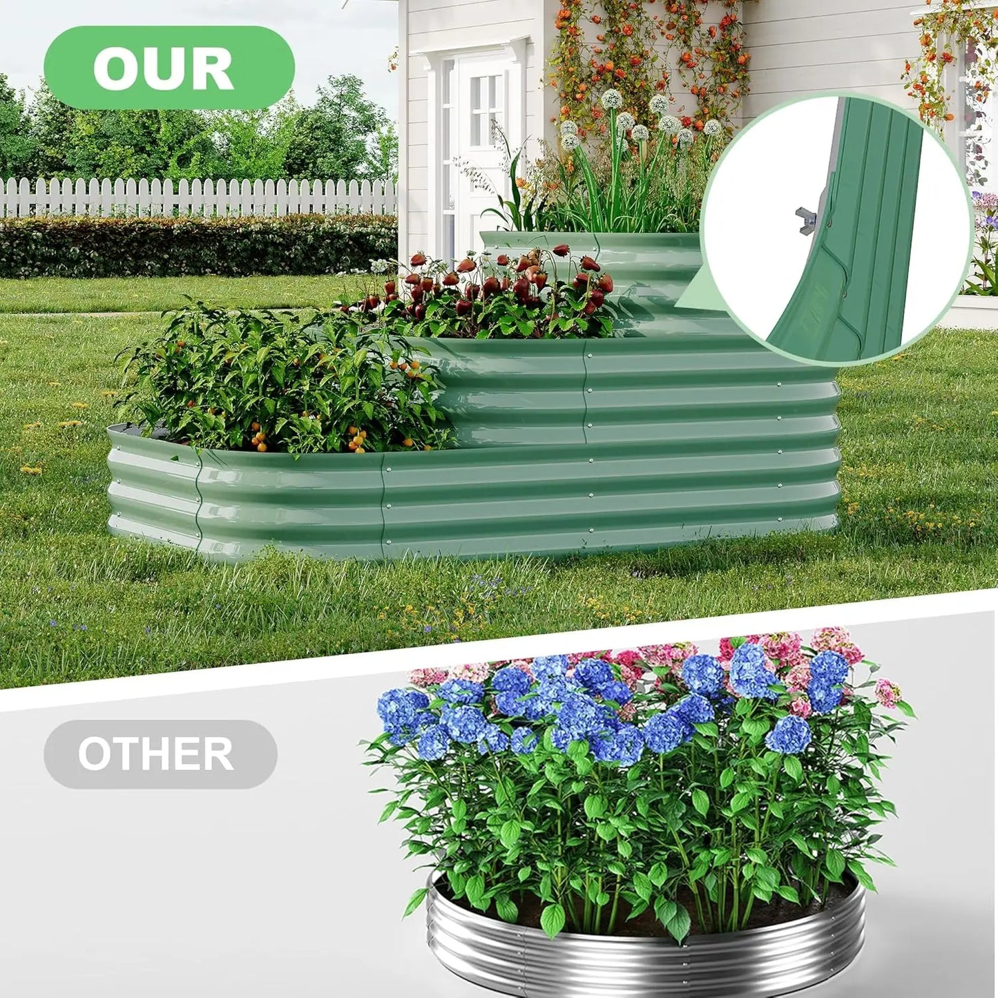Grow a thriving backyard garden with this rugged raised bed built for durability, efficiency, and effortless maintenance outdoors.