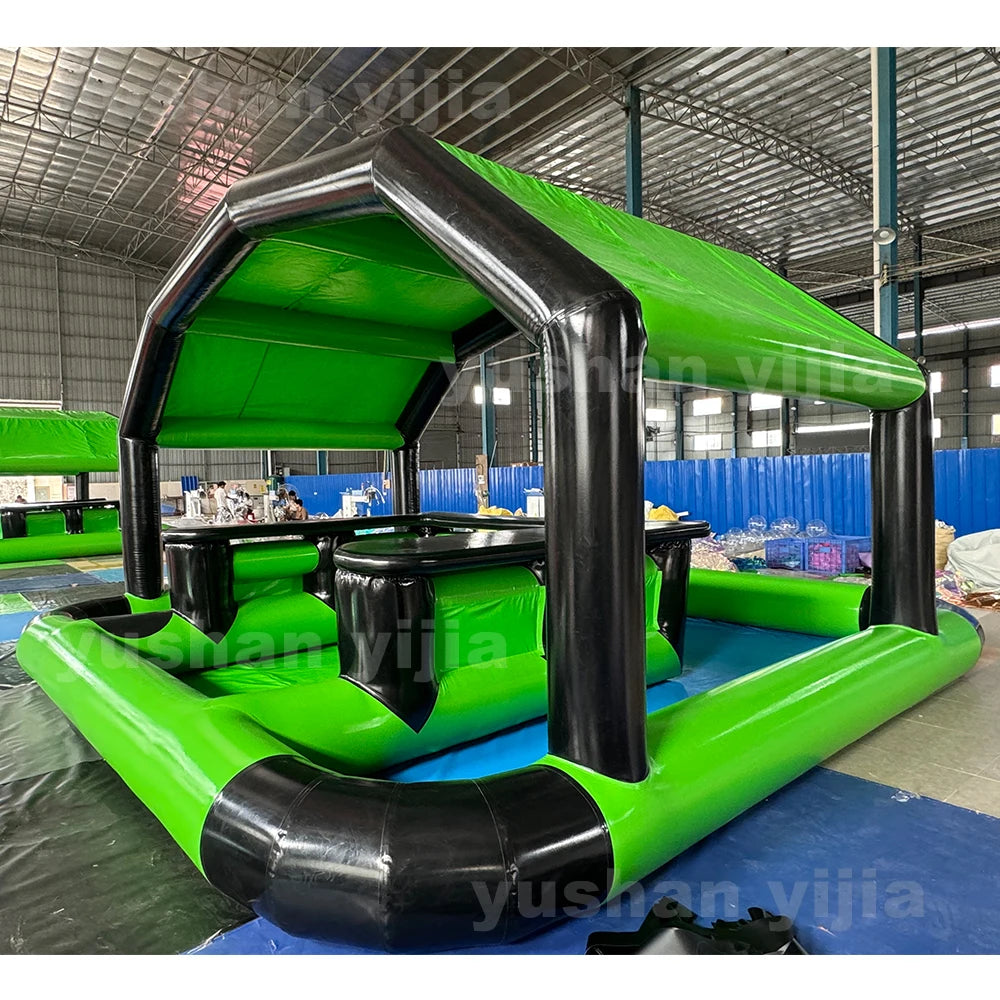 Ejia 20ft Inflatable Floating Pool Bar And Pub Tent For Backyard Parties