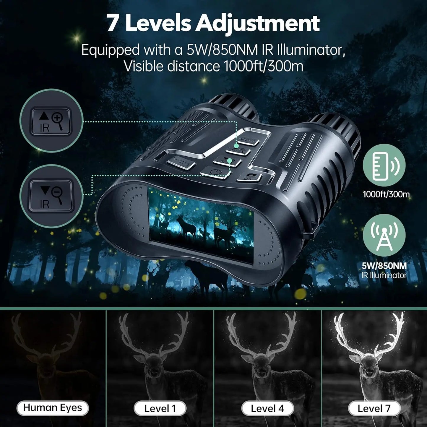 Experience night hunting with crystal clarity using the DIYIME Night Vision Binoculars.