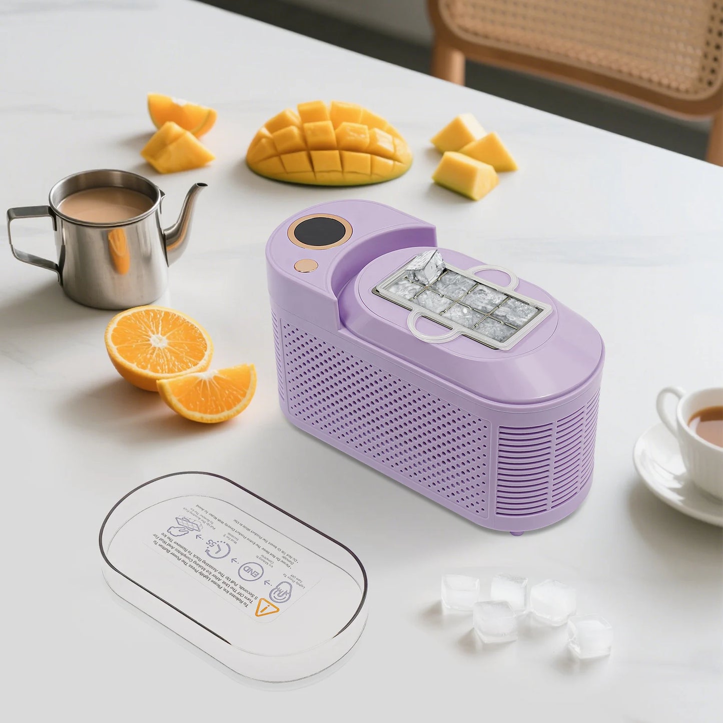 Sweetmile 120W Mini Countertop Ice Maker for Home Car Travel