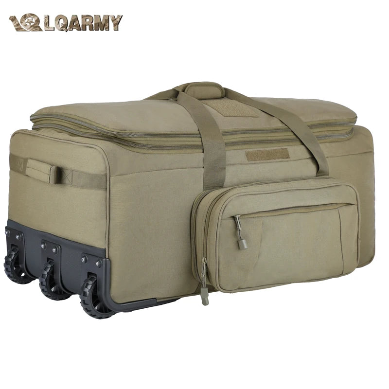 Ready for any expedition, this LQARMY 124L outdoor camping travel bag combines rugged durability with practical organization, making heavy loads feel lighter and journeys smoother.