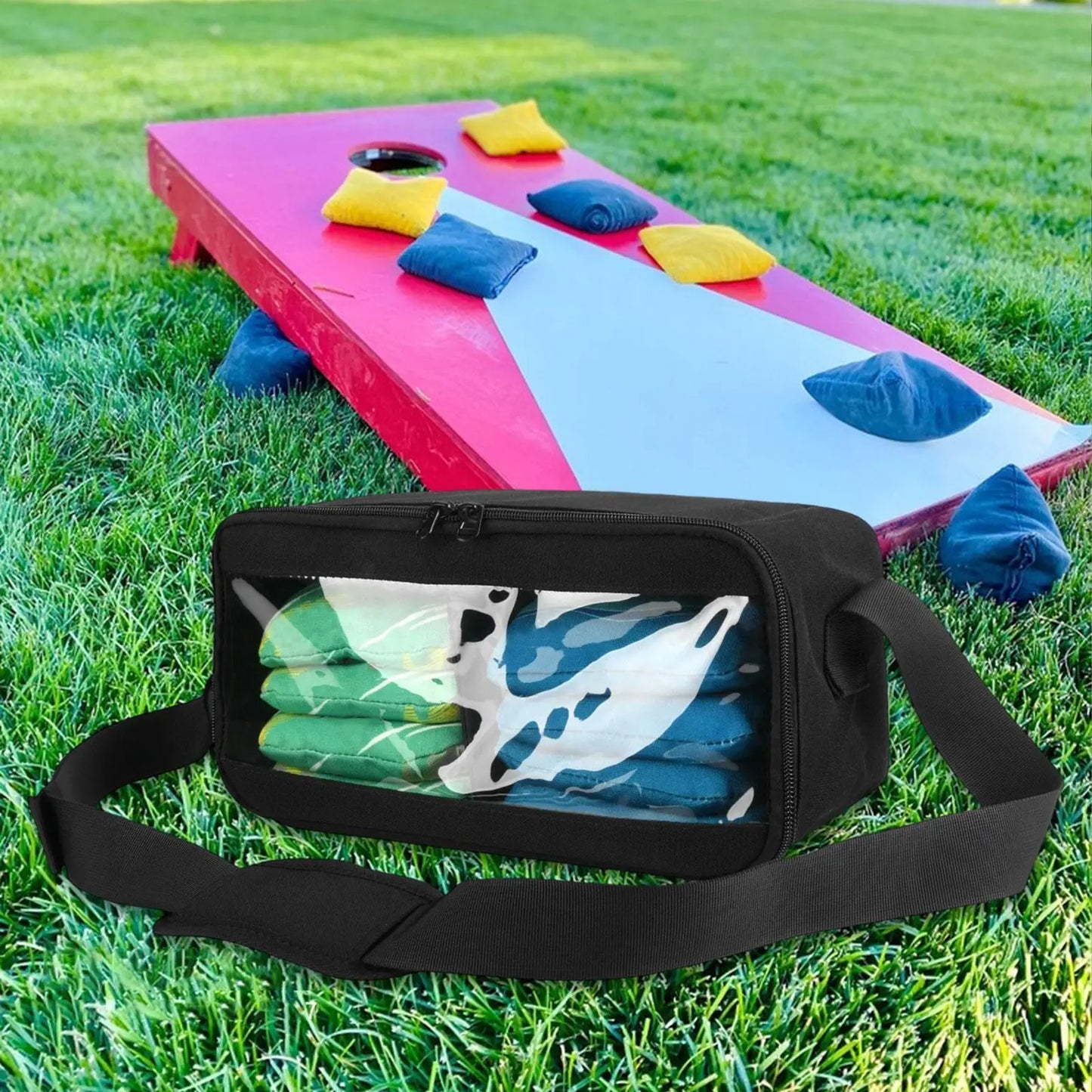 Cornhole Bag Carrying Bag for Tossing Outdoor Fun Corn Hole Bean Bags Holder