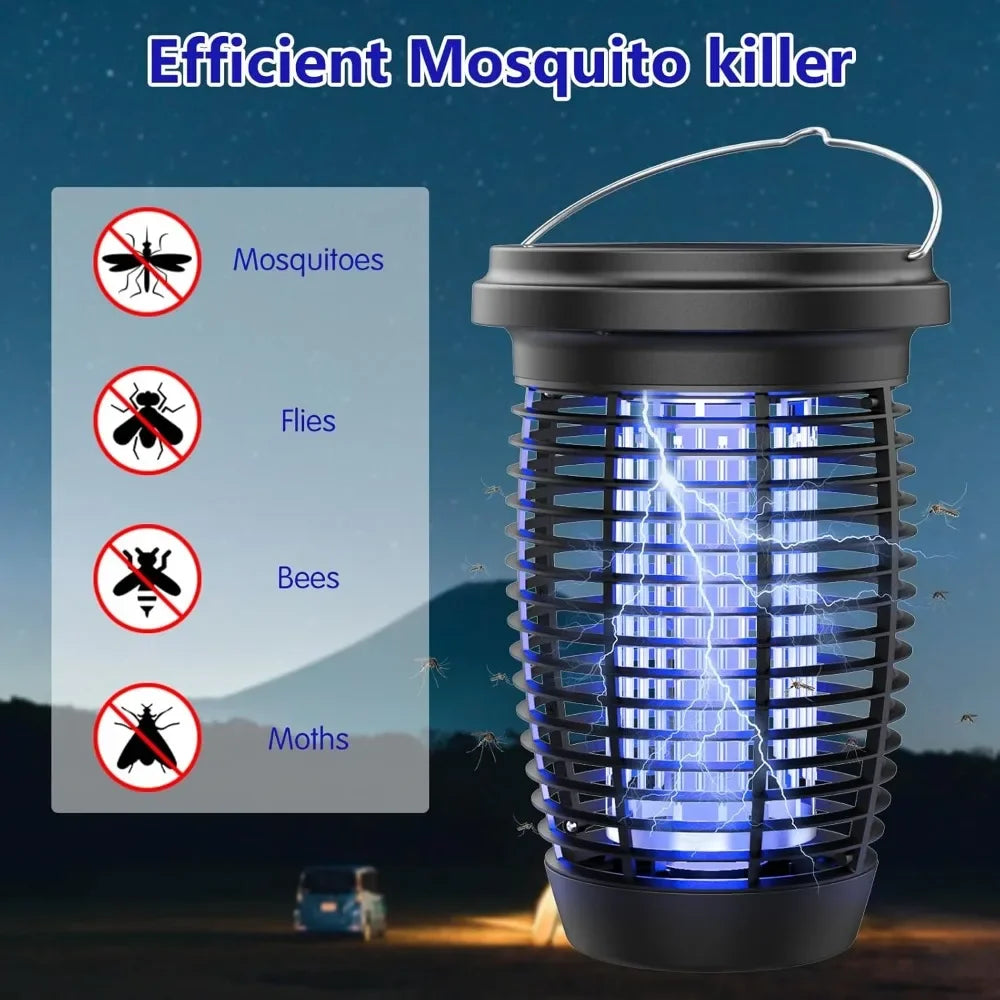 AISITIN Solar Bug Zapper Two In One Mosquito Killer Lamp 4500V Indoor Outdoor