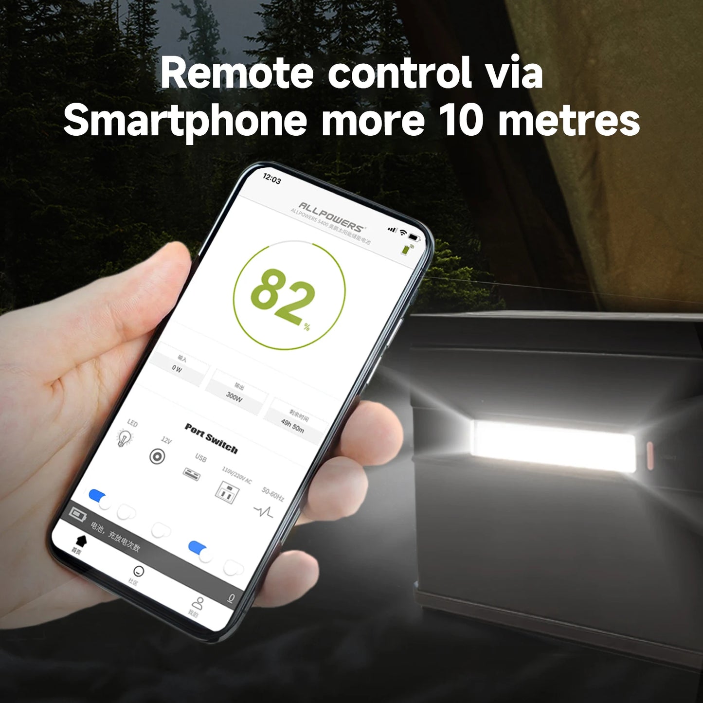 Allpowers 110V 220V AC 300W Power Station 288Wh Portable Generator