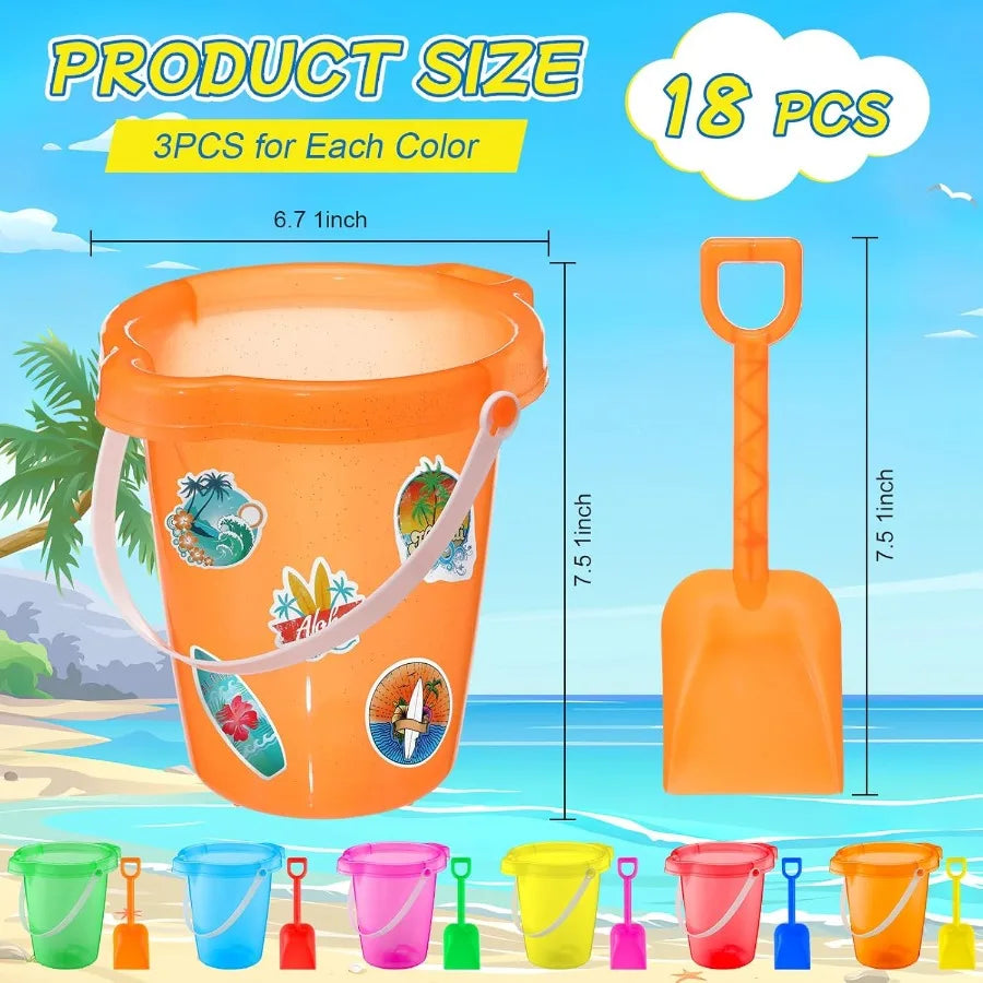Create unforgettable sand adventures this summer with an 18 Piece Set built for your little one's hands and big imagination.