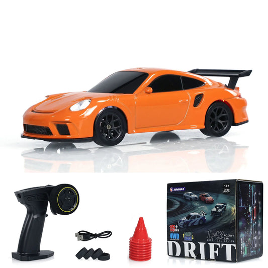 Unitru brings you a US stock 1 to 43 RC speed car with fast, responsive action, exciting drifting dynamics, durable construction, and ready-to-run convenience designed for newcomers and seasoned hobbyists alike.