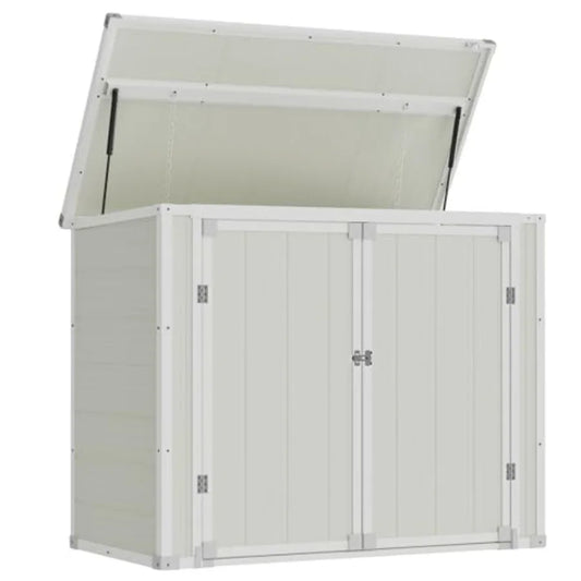 You keep your outdoor space organized and weather-ready with the XMSJ 41 Cu Ft Outdoor Storage Shed, a durable resin unit designed to protect tools and supplies year-round.