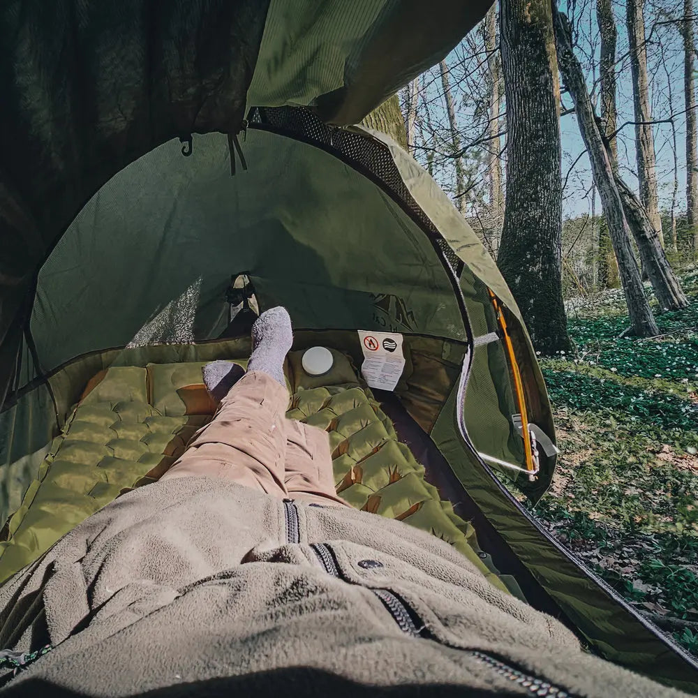 Night Cat Flat Lay Hammock Tent With Mosquito Net Rainfly Storage