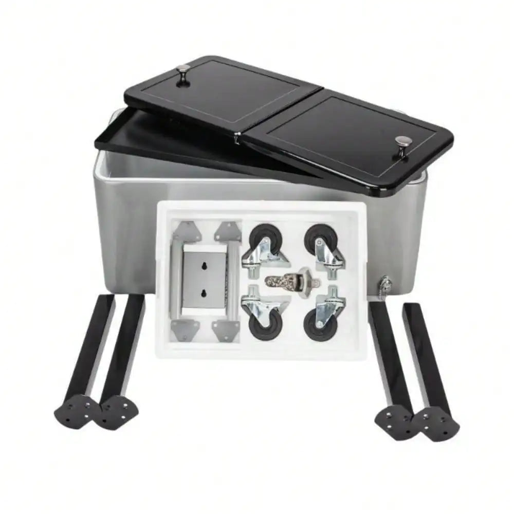 Make gatherings effortless with this 80QT patio rolling cooler that blends style, space, and mobility.