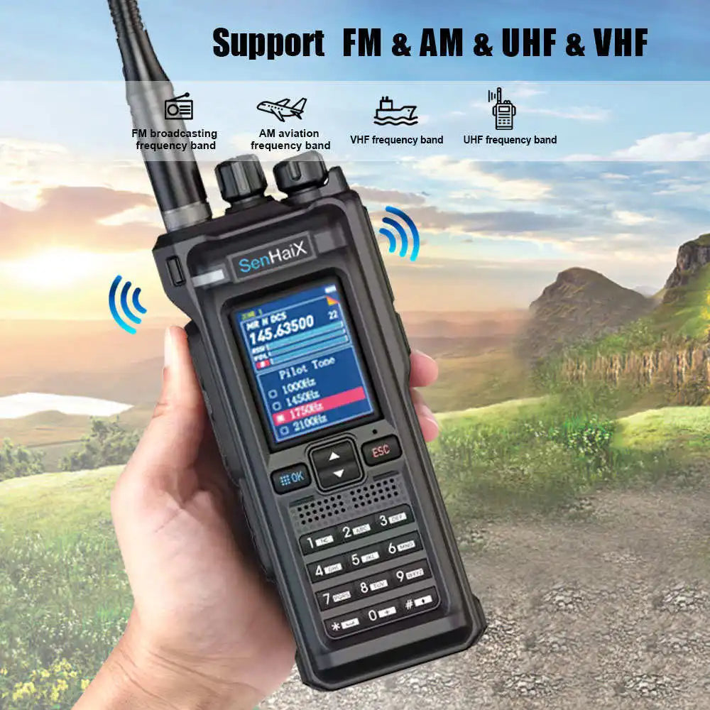 ANYSECU GT12 Walkie Talkie 10W VHF UHF Dual Band Bluetooth Programming Function