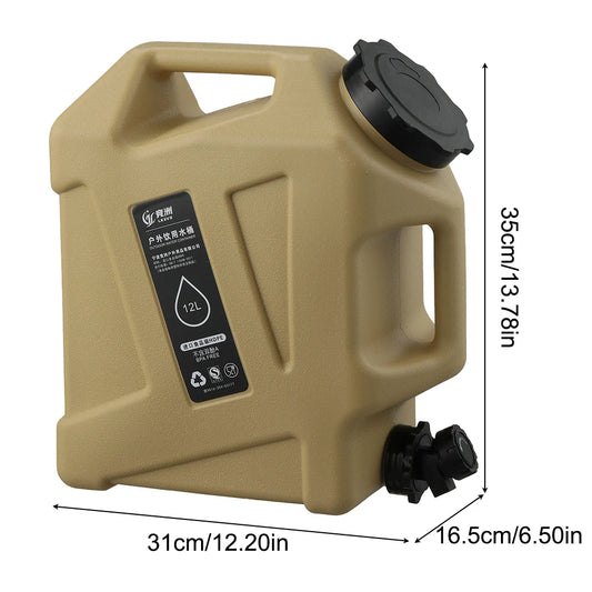 12L Water Storage Container With Spigot Leakproof For Camping And Hiking
