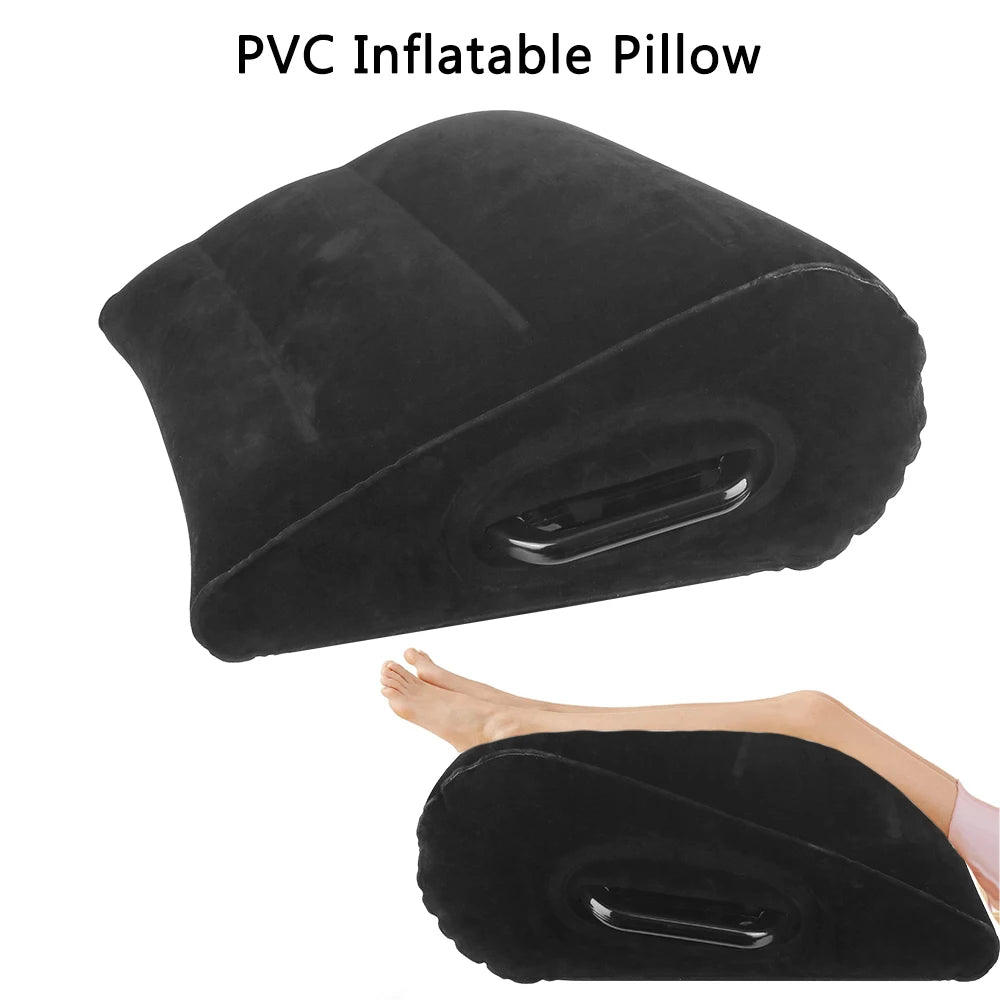 NONECN PVC Wedge Pillow Knee Cushion Elevation Leg Pillow For Travel
