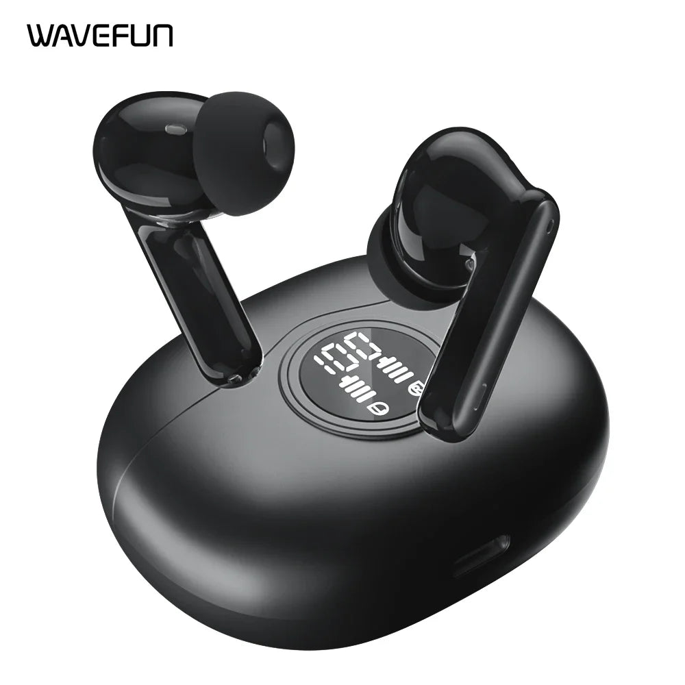 Experience immersive sound, dependable wireless performance, and all day comfort with the Wavefun Star 2 Bluetooth Earphones.