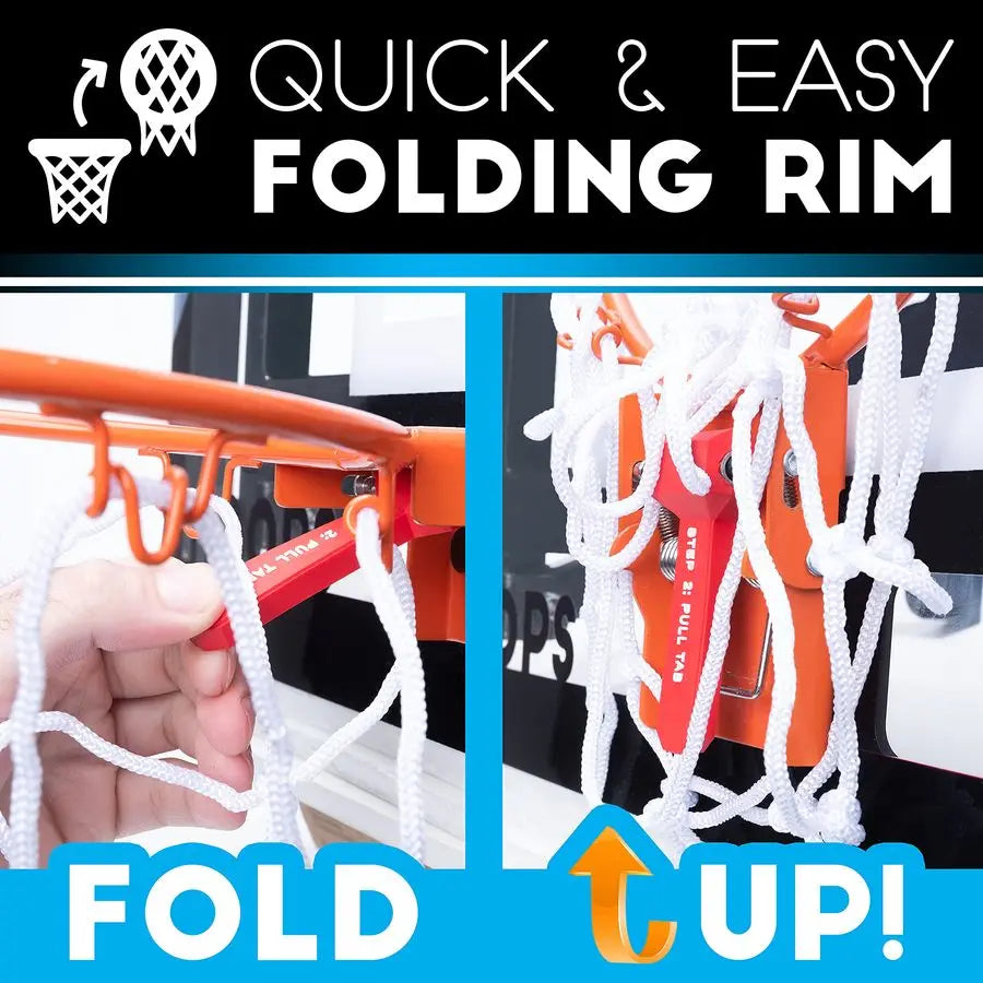 Take your game to the next level with this wall mounted basketball hoop from Franklin Play, engineered for steady rebounds and versatile indoor or outdoor use.