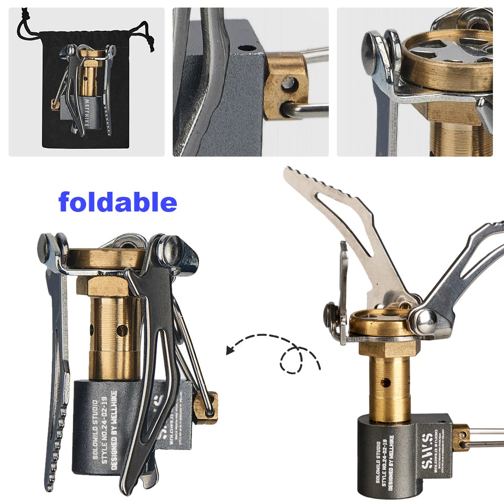 Shunmaii Folding Camping Stove Lightweight Portable Gas Burner Stand