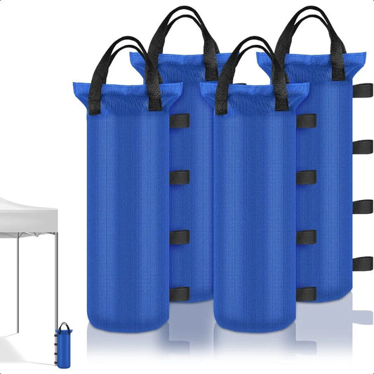 Keep your canopy stable and secure in gusty conditions with these heavy-duty sand bags designed to anchor legs securely and keep your outdoor setup steady in unpredictable weather.