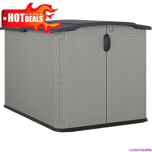 Customizable Glidetop Horizontal Outdoor Storage Shed With Pad Lockable Lid