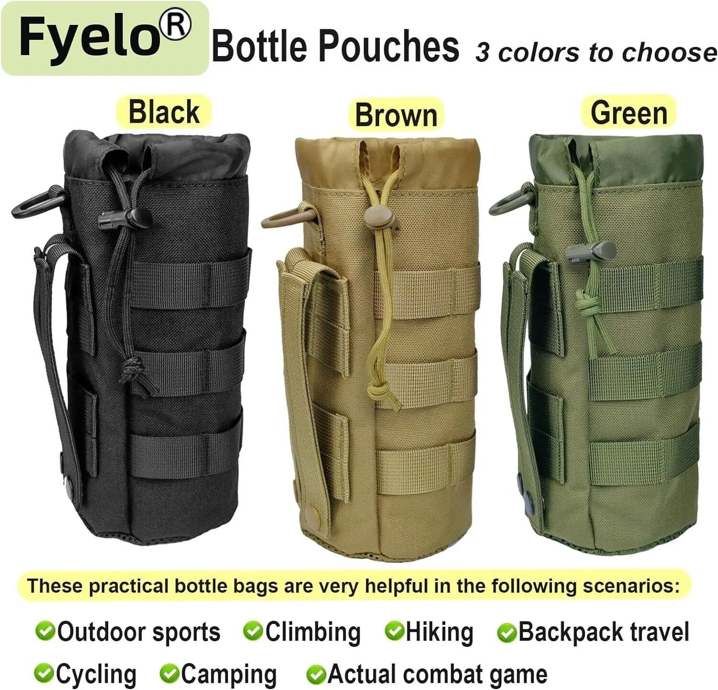 Carry your bottle with confidence using this rugged MOLLE bottle pouch designed for active tasks and adventures anywhere.