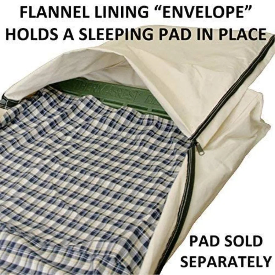 Canvas Cavalry Style Cowboy Bedroll for Winter Camping Lined Sleeping Bag Cover