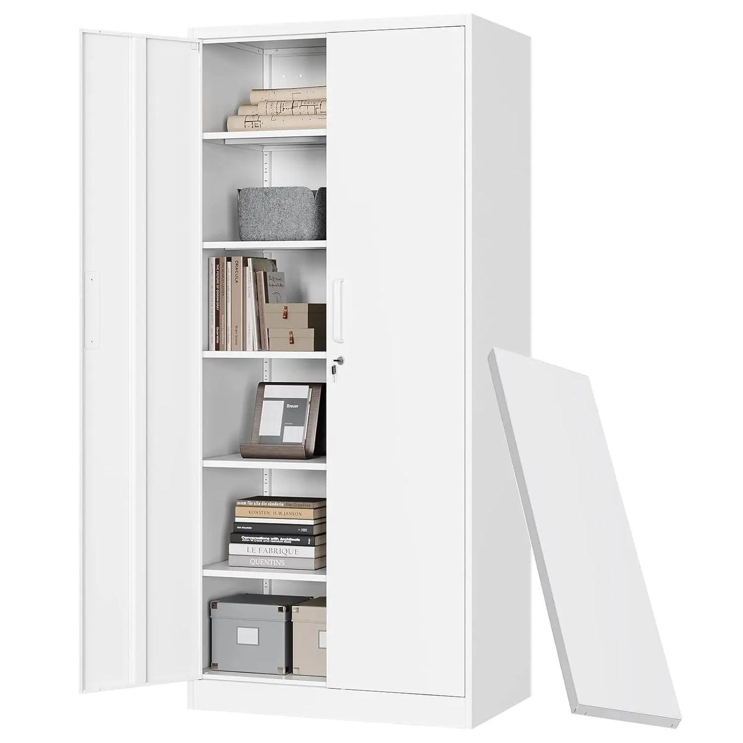 Metal Garage Storage Cabinet With Locking Doors Adjustable Shelves