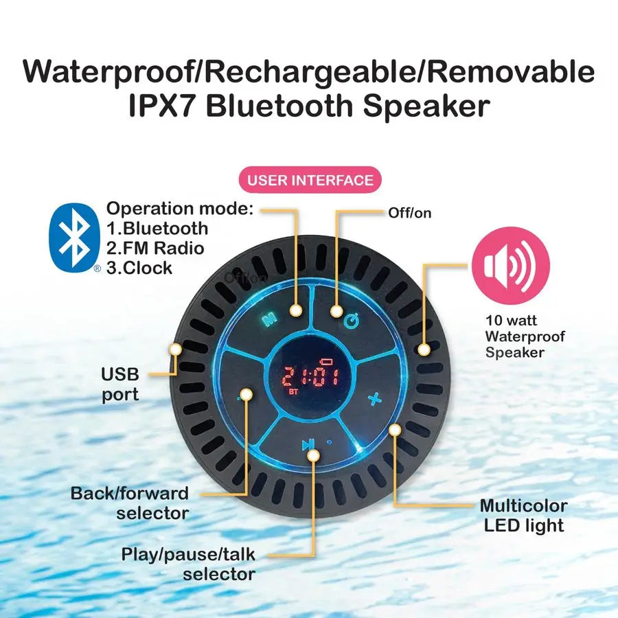 Inflatable Pool Float Set With Bluetooth Speaker Volleyball And Basketball