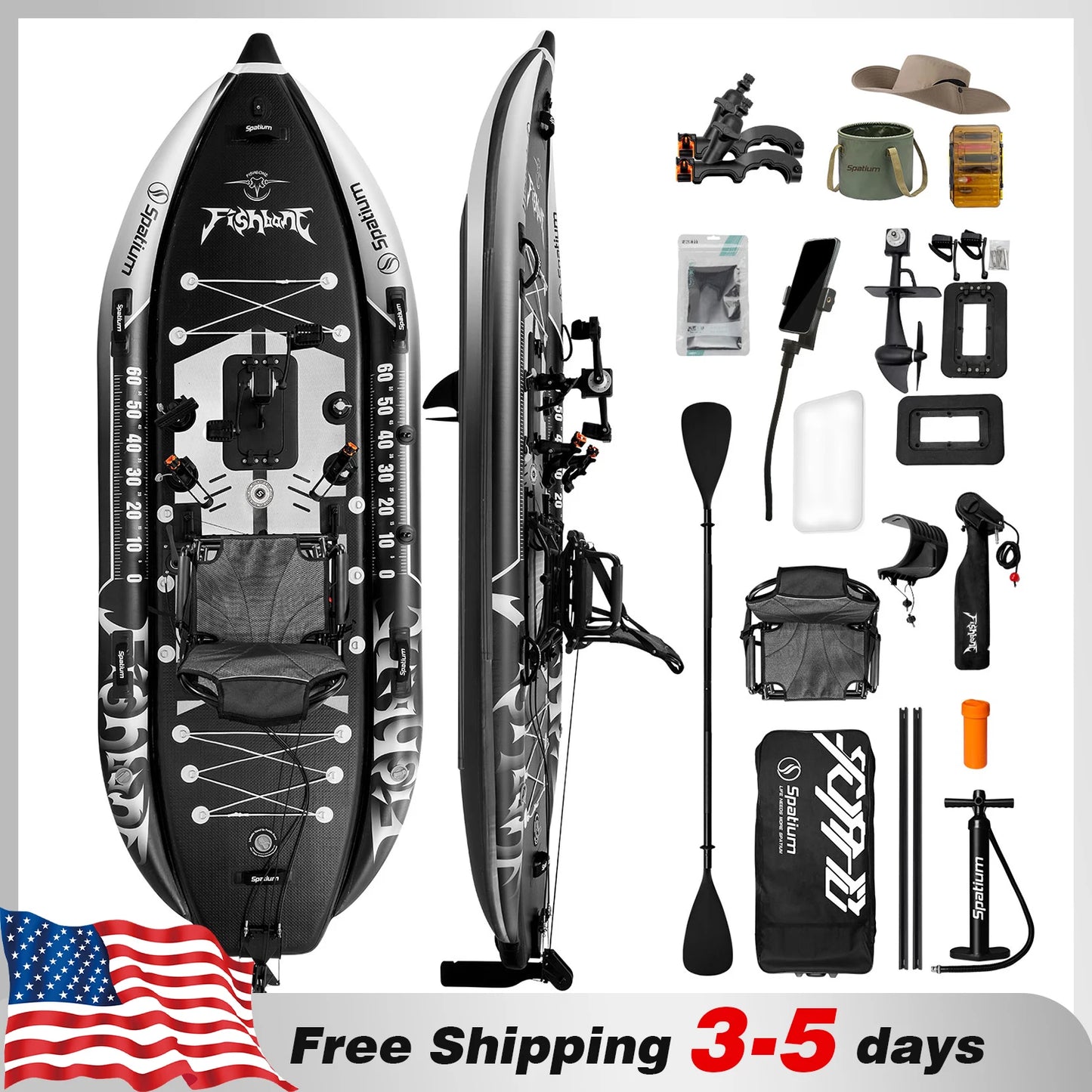 Experience hands free propulsion with Spatium's pedal drive kayak, designed to power your day on the water.