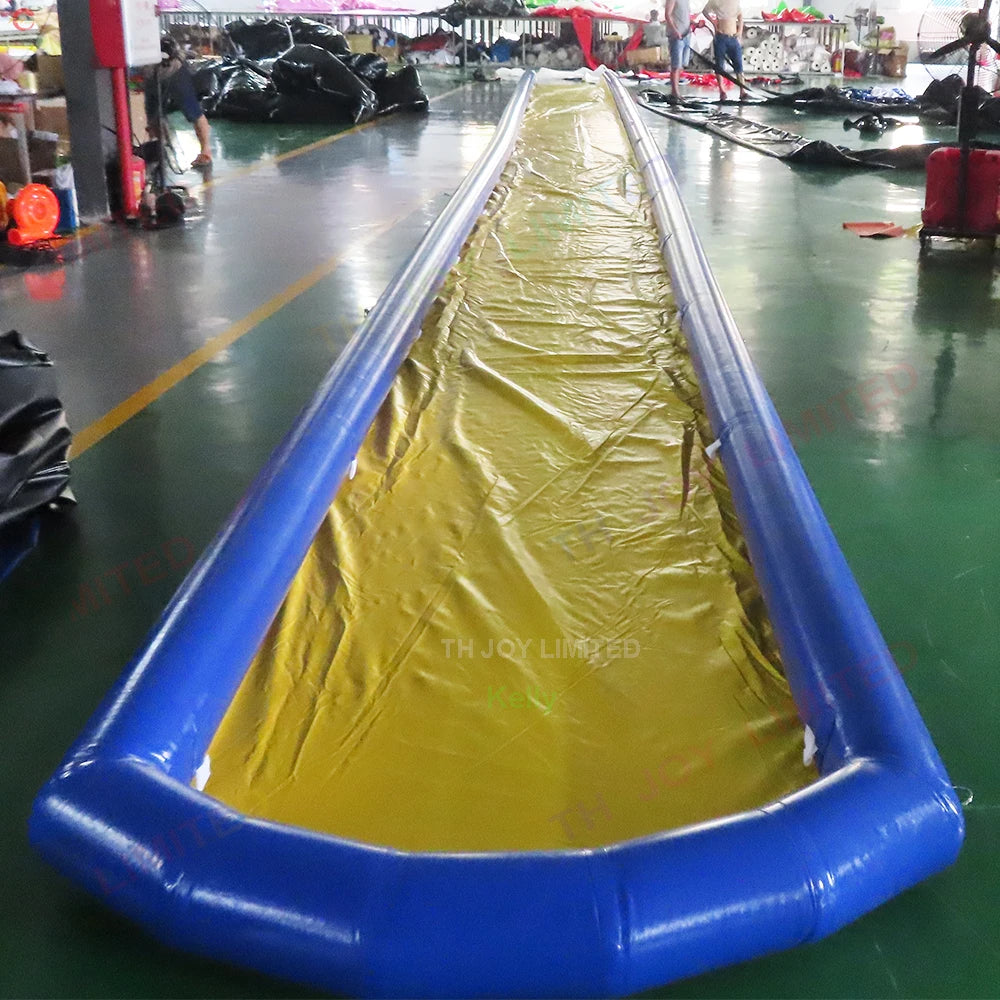 TH Commercial Quality Long Water Street Slide Inflatable Slip Slide With Pool