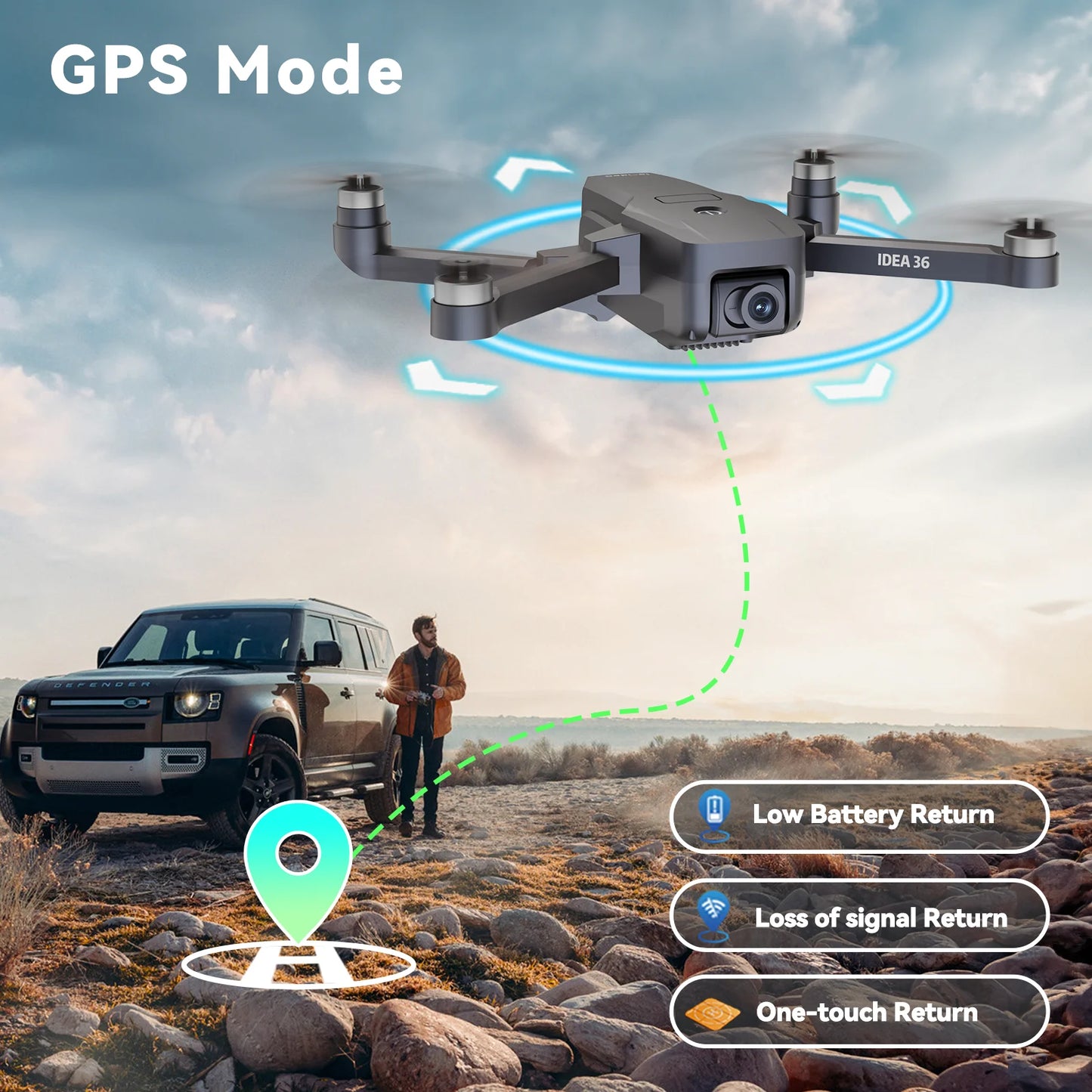 TTROARDS TT36 GPS RC Drone With 4K Camera 5GHz WiFi FPV Brushless Quadcopter
