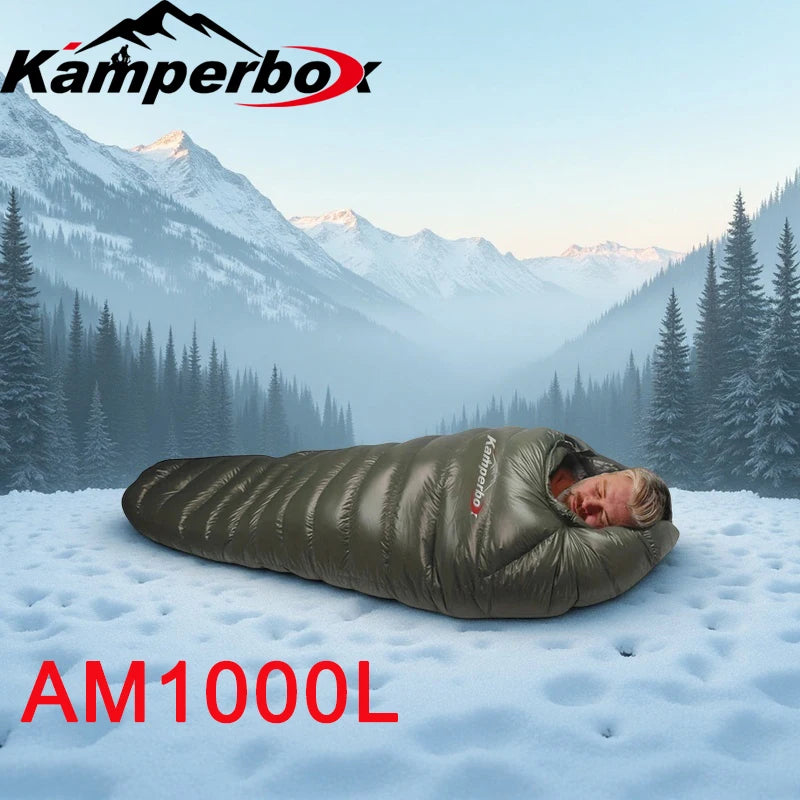 Kamperbox Down Winter Sleeping Bag For Cold Weather Camping Double
