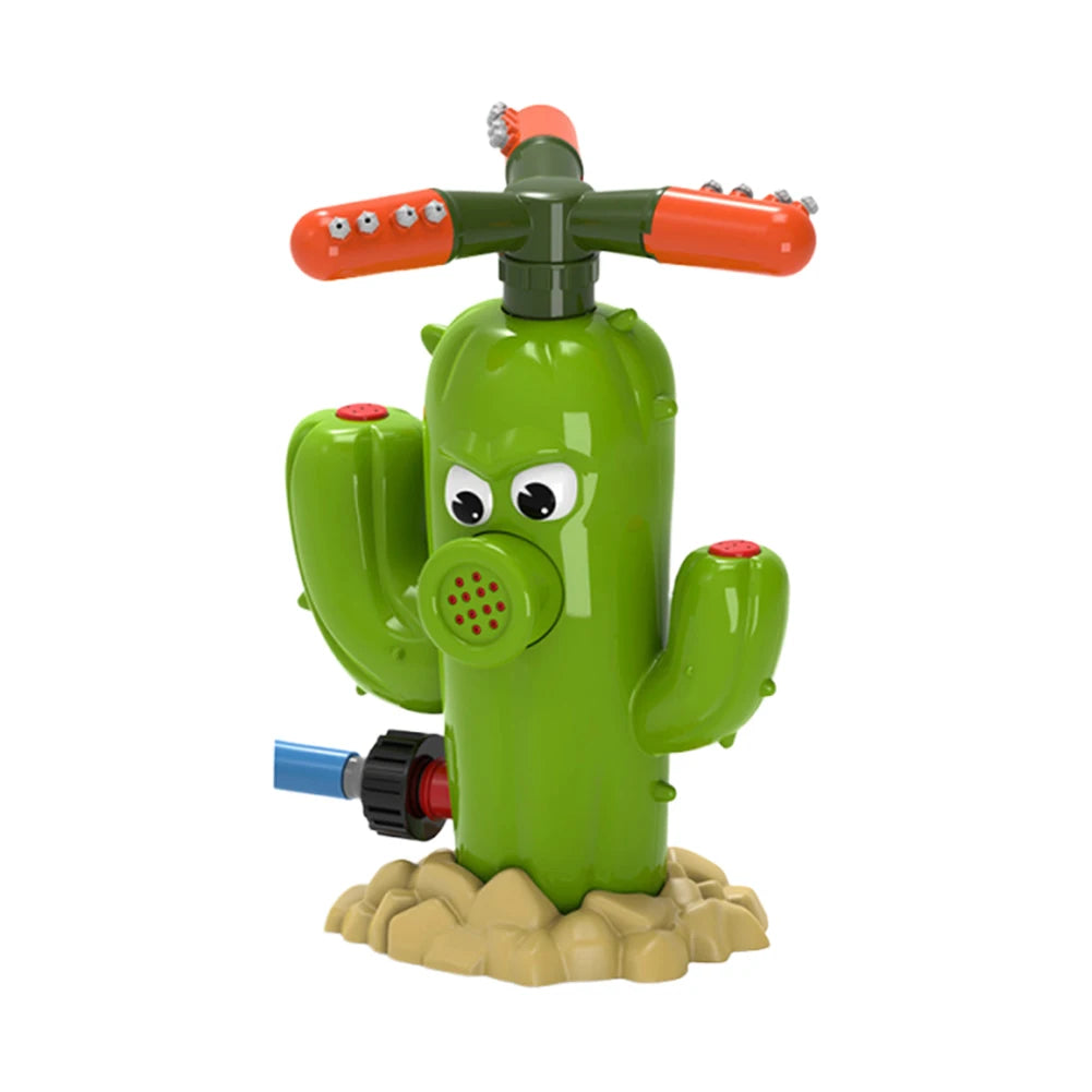 Fire Hydrant Cactus Sprinkler Toy Spinning Rotating Sprinkler For Backyard