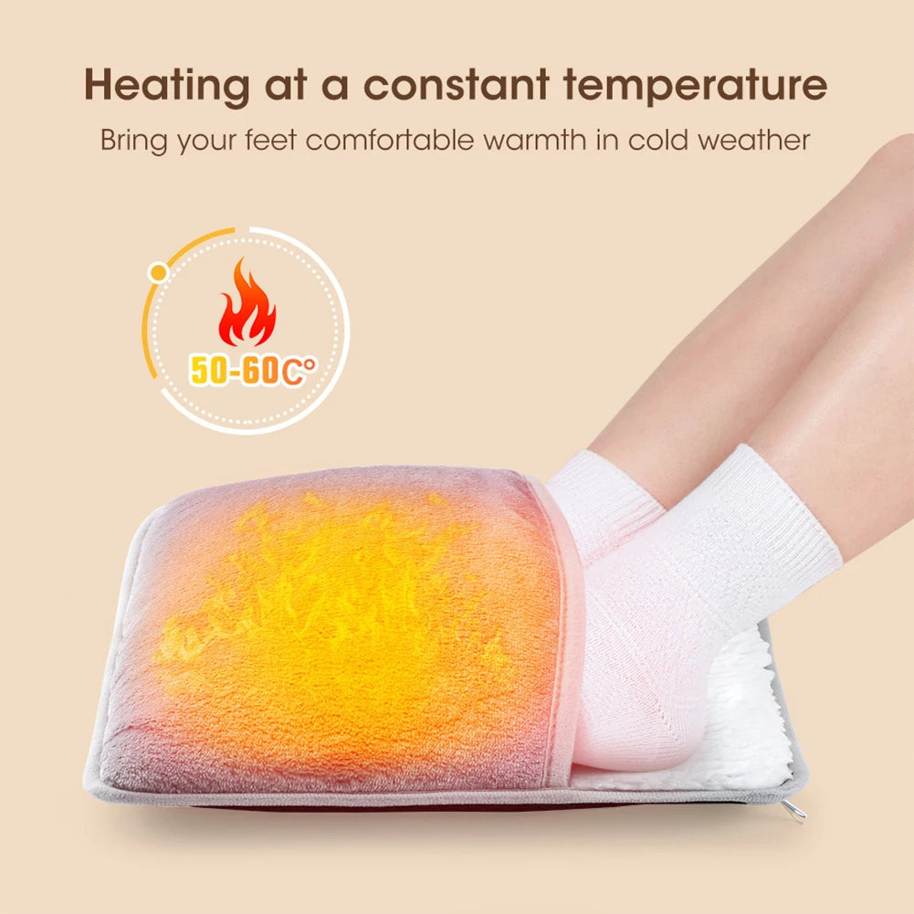 Shunmaii Winter Electric Foot Warmer Heating Pad USB Foot Blanket for Home