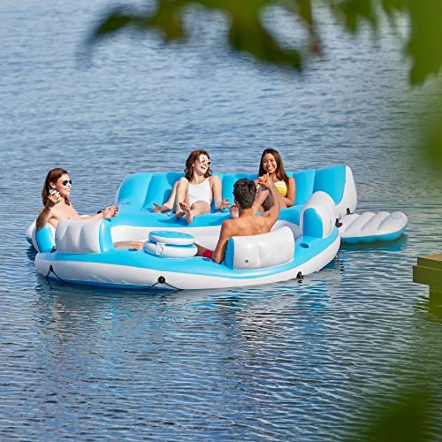 Bring your pool days to life with this oversized inflatable island that turns any lake or pool into your private retreat.
