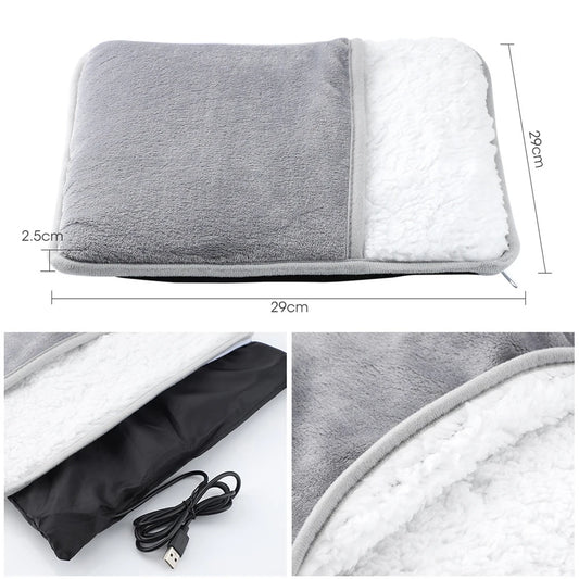 Shunmaii Winter Electric Foot Warmer Heating Pad USB Foot Blanket for Home