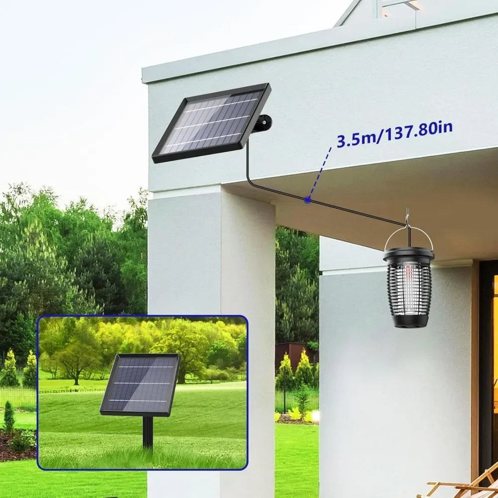 AISITIN Solar Bug Zapper Two In One Mosquito Killer Lamp 4500V Indoor Outdoor