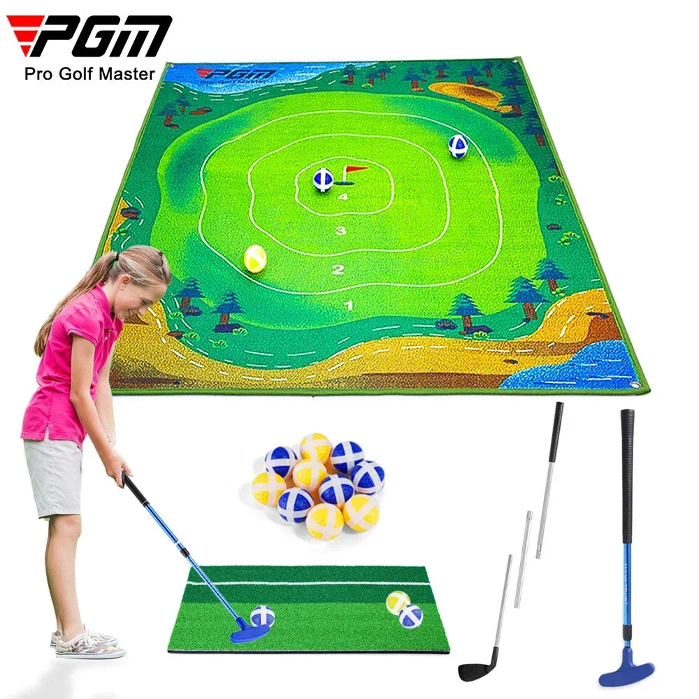 Turn any room into a focused golf practice zone with the PGM DJD040 indoor mini golf mat.