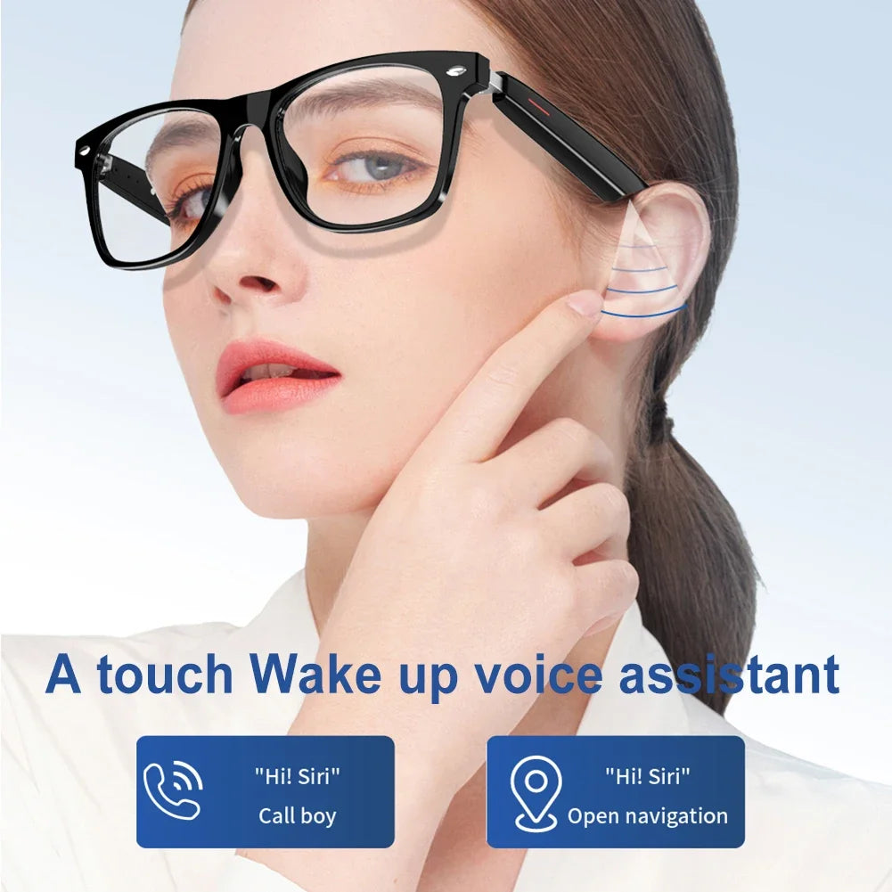 ALIILEE 4K Smart Glasses With 8MP Camera AI Voice Assistant Translation