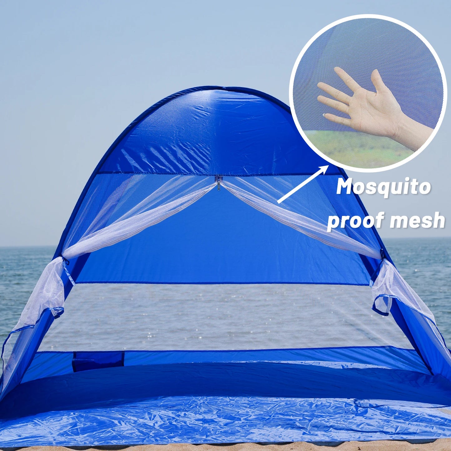Escape the sun and sand with the Pakicetus Auto Open Beach Tent, your effortless shelter for seaside adventures, perfect for families and solo explorers alike.