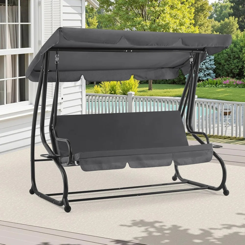 Turn your outdoor space into a relaxing retreat with the MCombo 3 Seat Patio Swing, designed for comfort and easy enjoyment.
