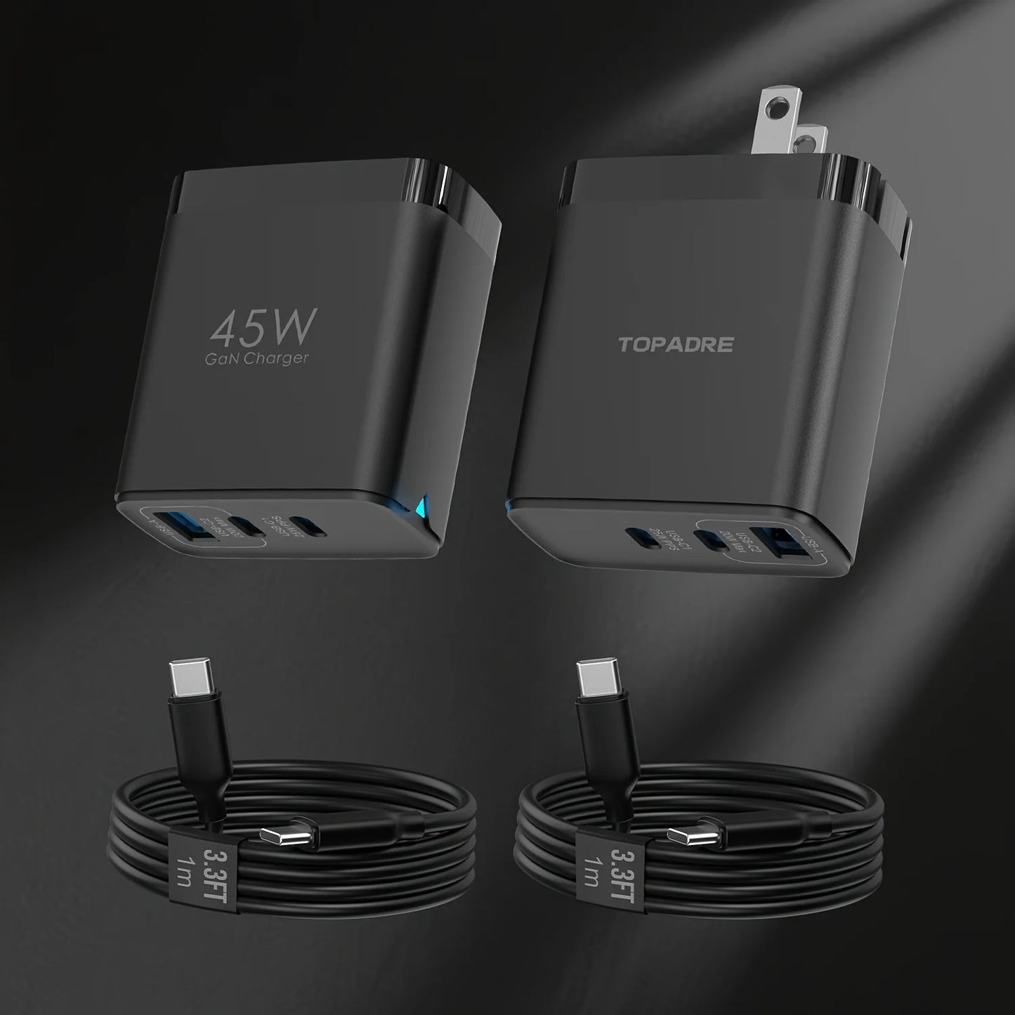 Experience faster charging for all your devices with TOPADRE 45W 3 Port USB Charger.