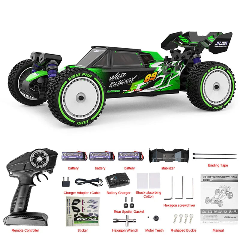 Feel the adrenaline of high speed off road racing with the WB12 PRO 1 12 RC car from JIUSICE.
