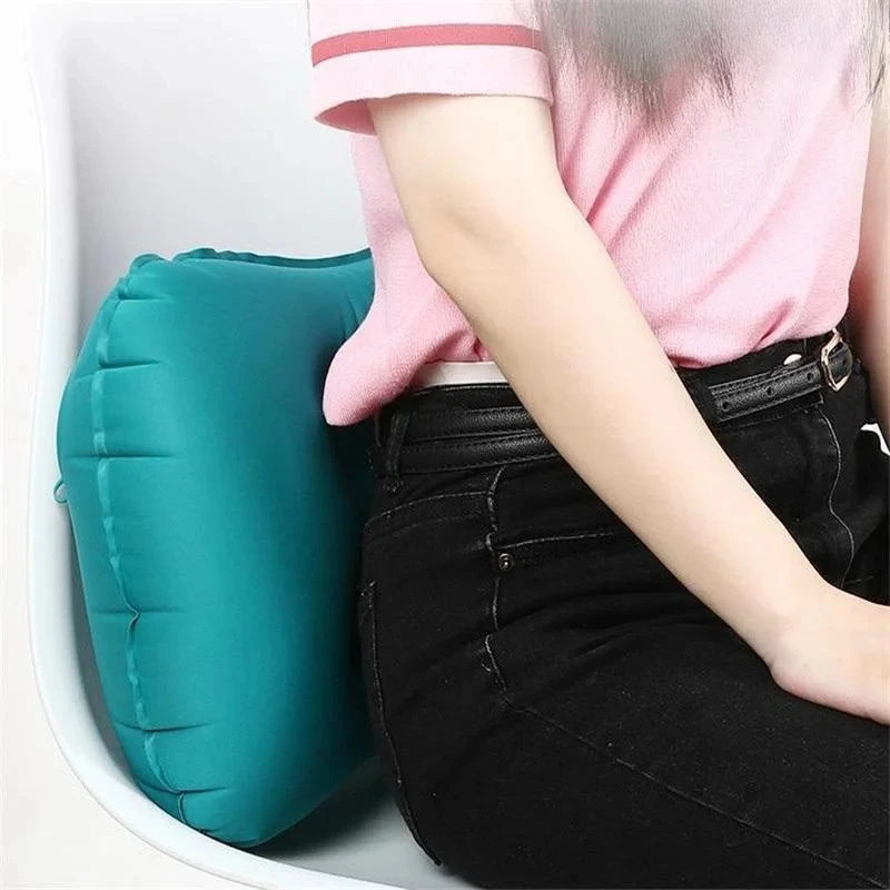 From NONECN, the flocking inflatable square pillow delivers plush, portable comfort.