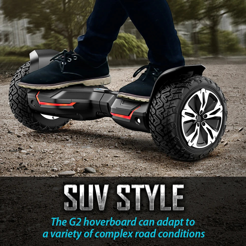 8.5 Inch All Terrain Hoverboard Bluetooth Speakers UL2272 Self Balancing Scooter