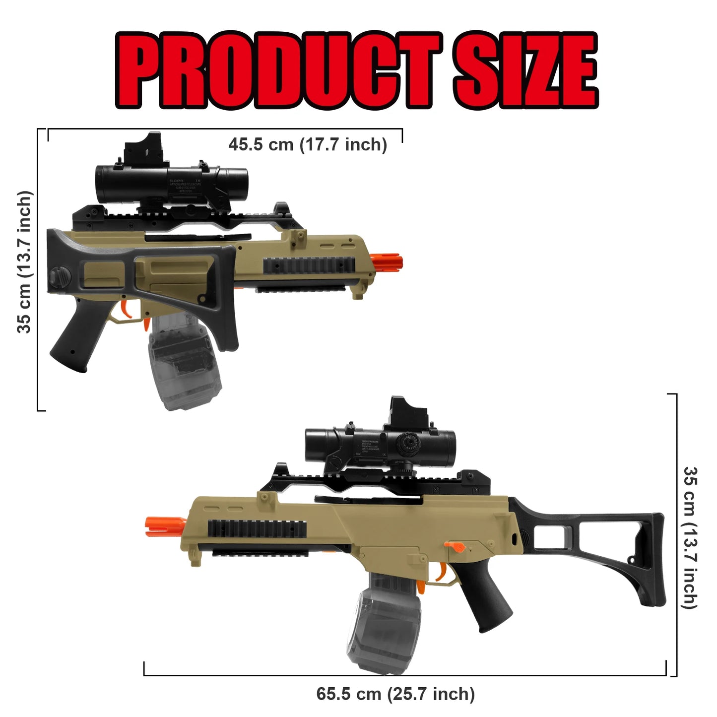 EY G36C High Speed Electric Gel Ball Blaster Dual Auto Manual Modes
