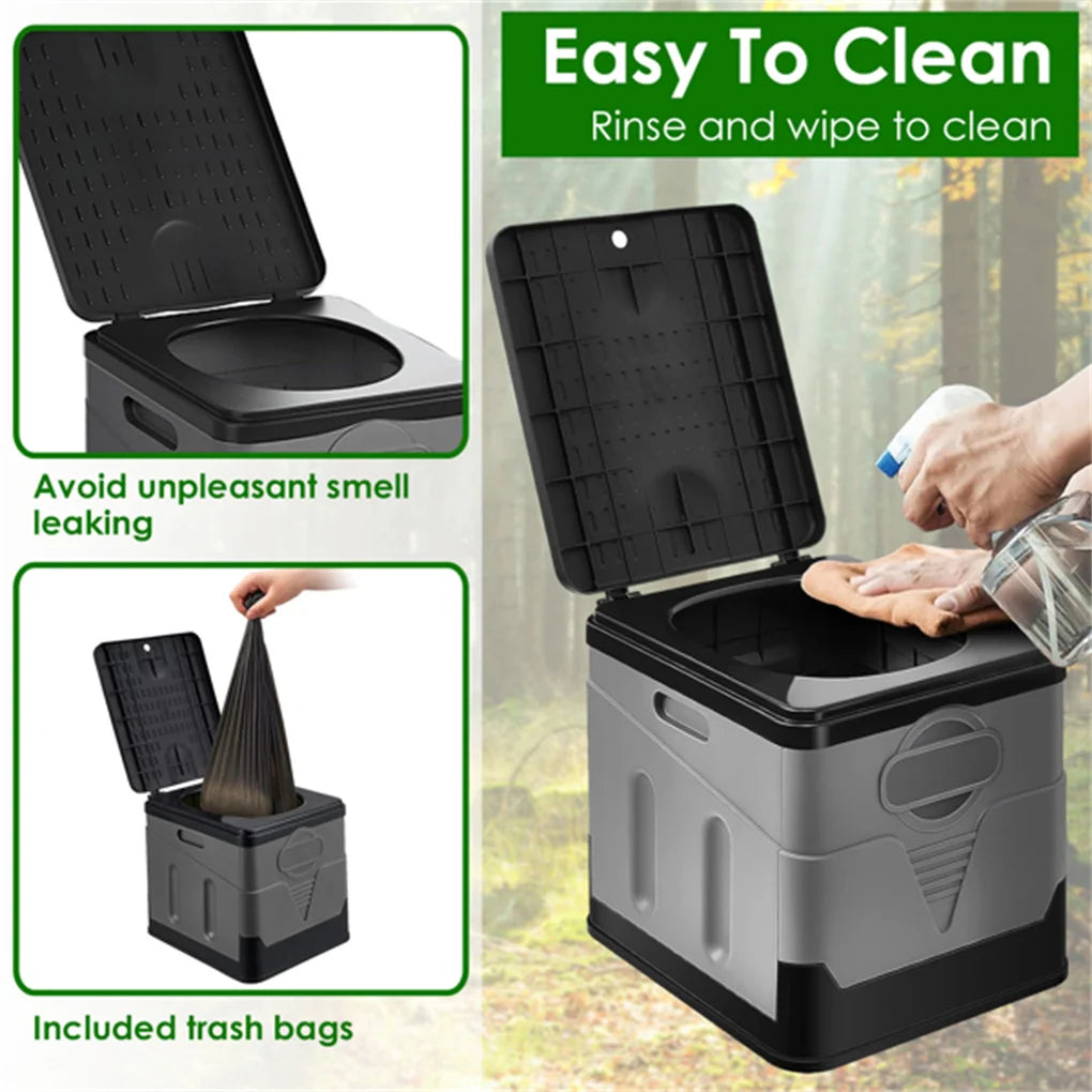 Foldable Portable Toilet With Carry Bag For Camping Or Car Use