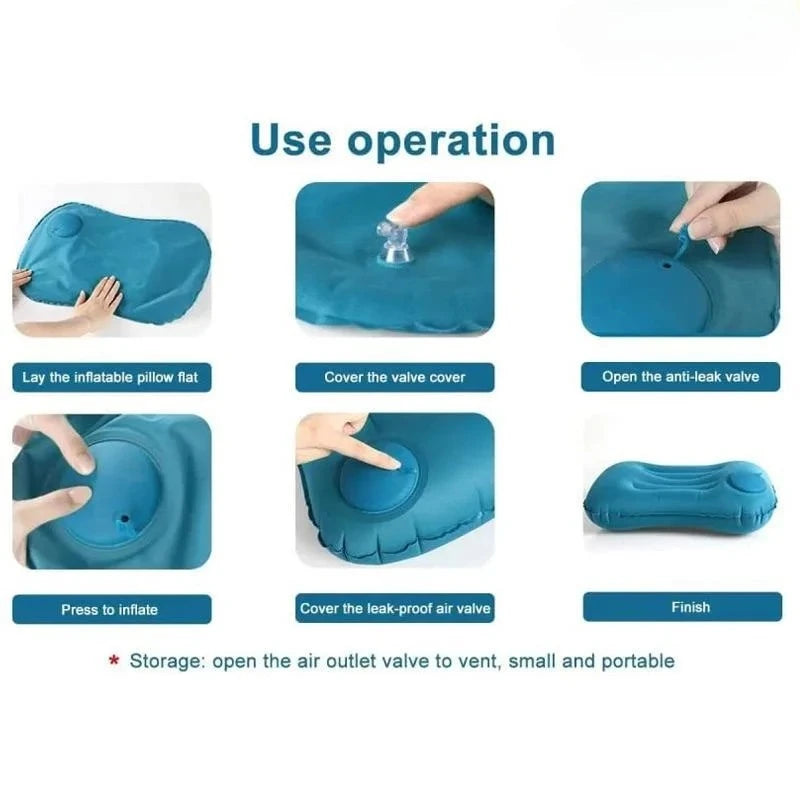 From NONECN, the flocking inflatable square pillow delivers plush, portable comfort.