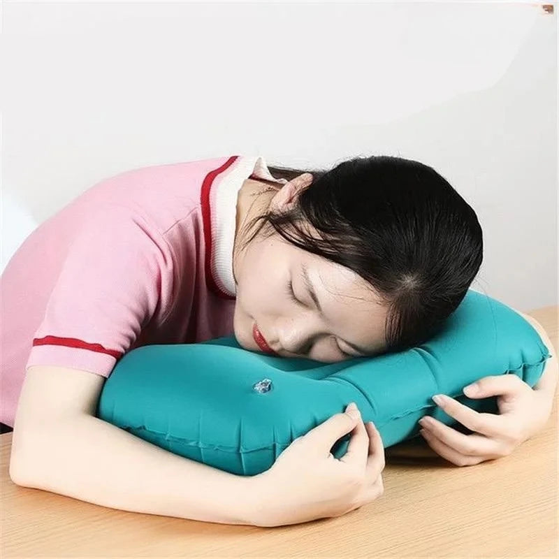 From NONECN, the flocking inflatable square pillow delivers plush, portable comfort.