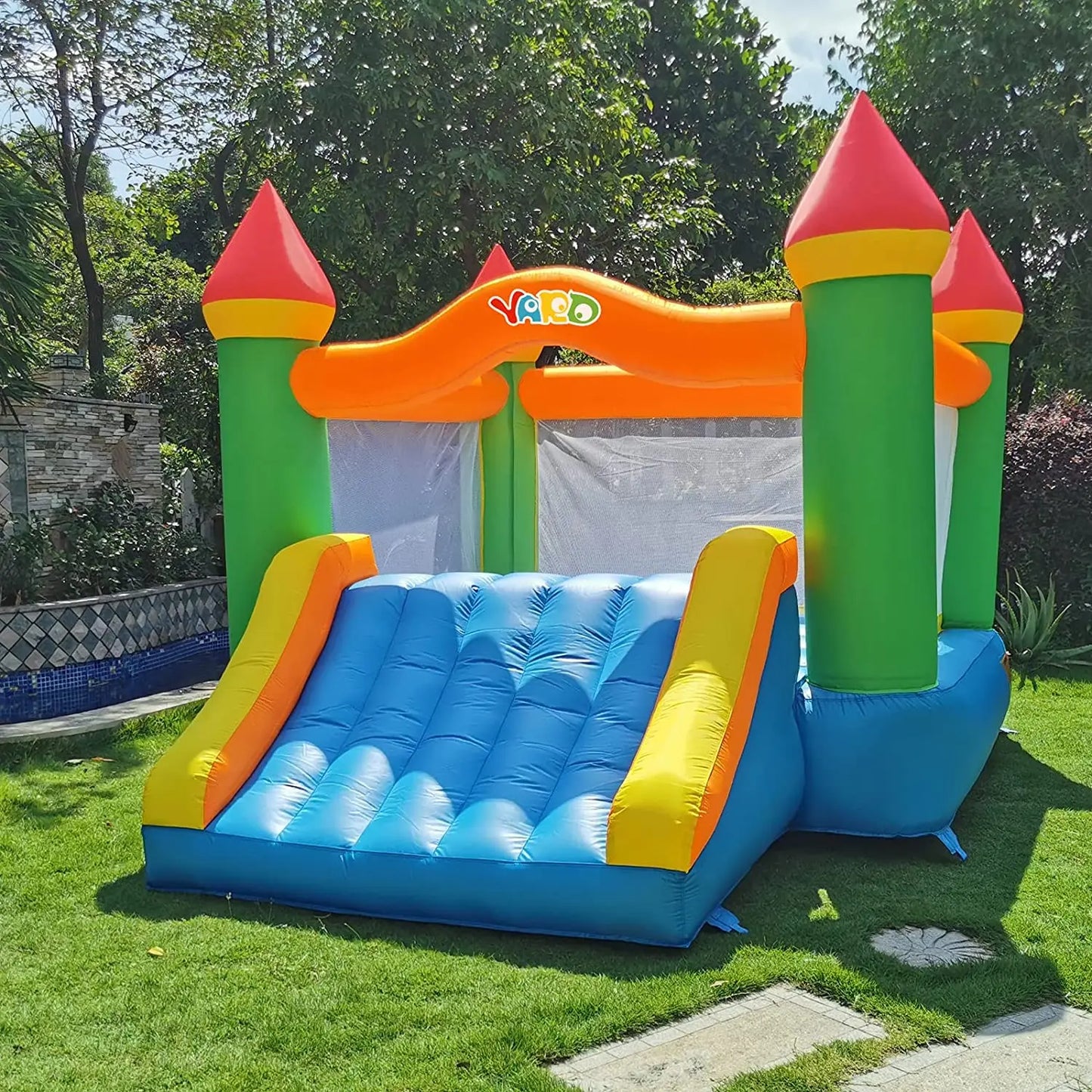Turn your yard into a burst of laughter and adventure with the NONEDesign Yard Inflatable Bounce House, a trusted inflatable playground for family fun.